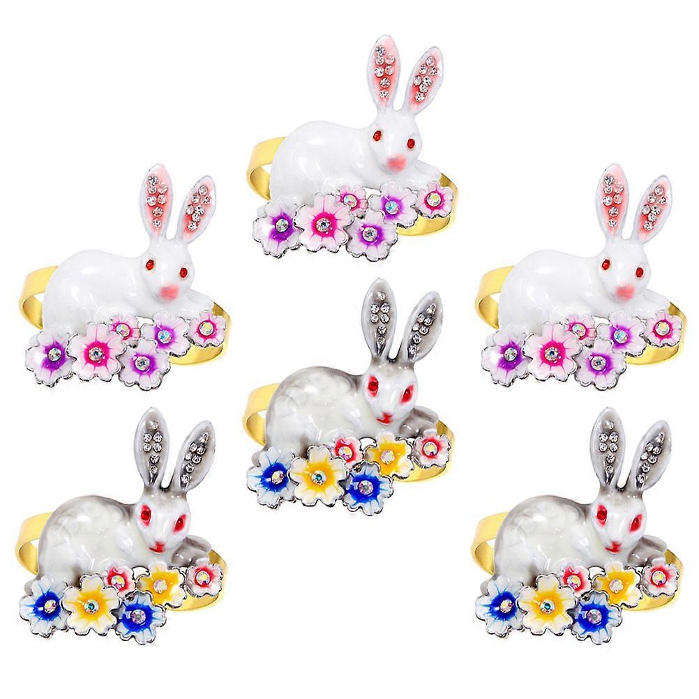 Easter Bunny Napkin Rings for Decor with 30Pcs Rabbit Serviette Holders