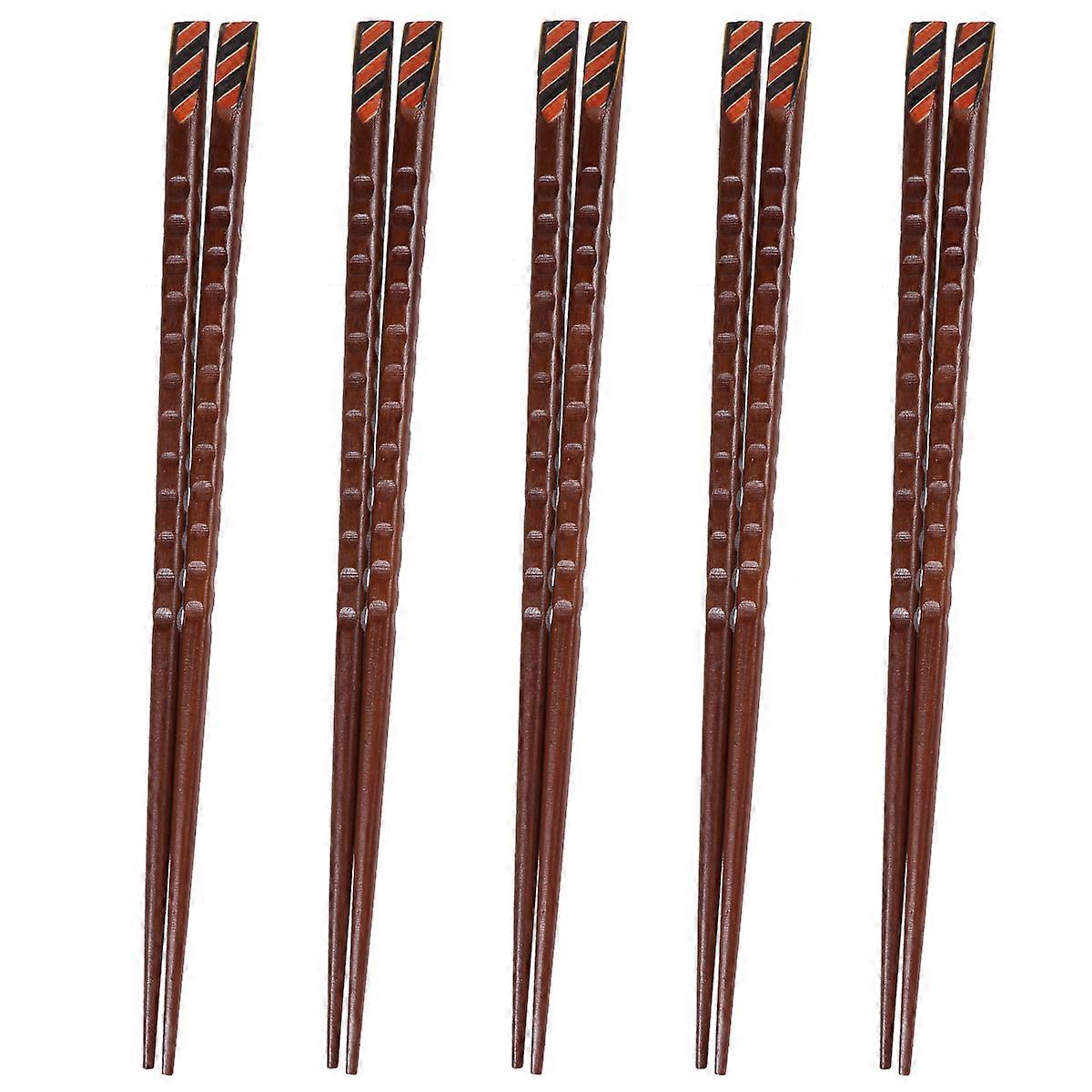 Chopstick Set Simple and Plain Convenient to Use Black 23X1CM 1Set