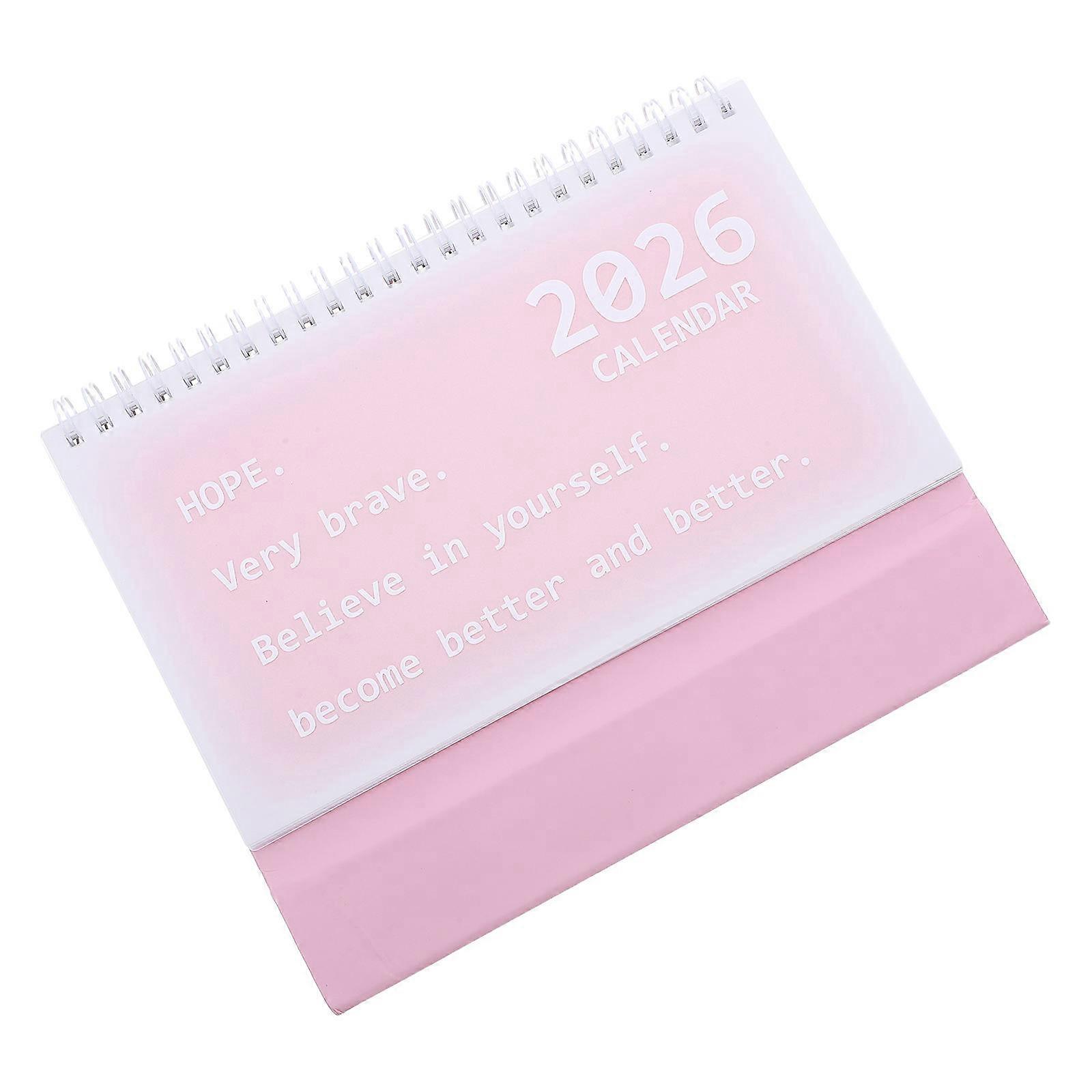 Coil Desk Calendar 2026 for Monthly Use 4Pcs Pink Standing Planner