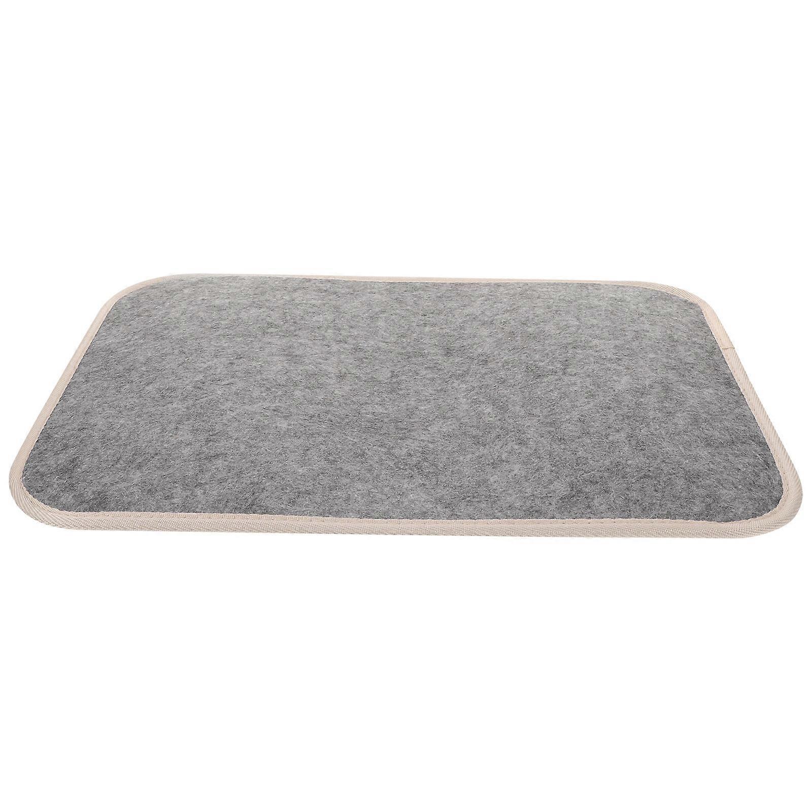 Calligraphy Desk Pad Felt Mat for Writing Use 2Pcs Grey Painting Cushion