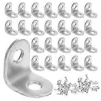 40 Sets StainlSteel Corner Braces L-shaped Angle Bracket Angle Fixers