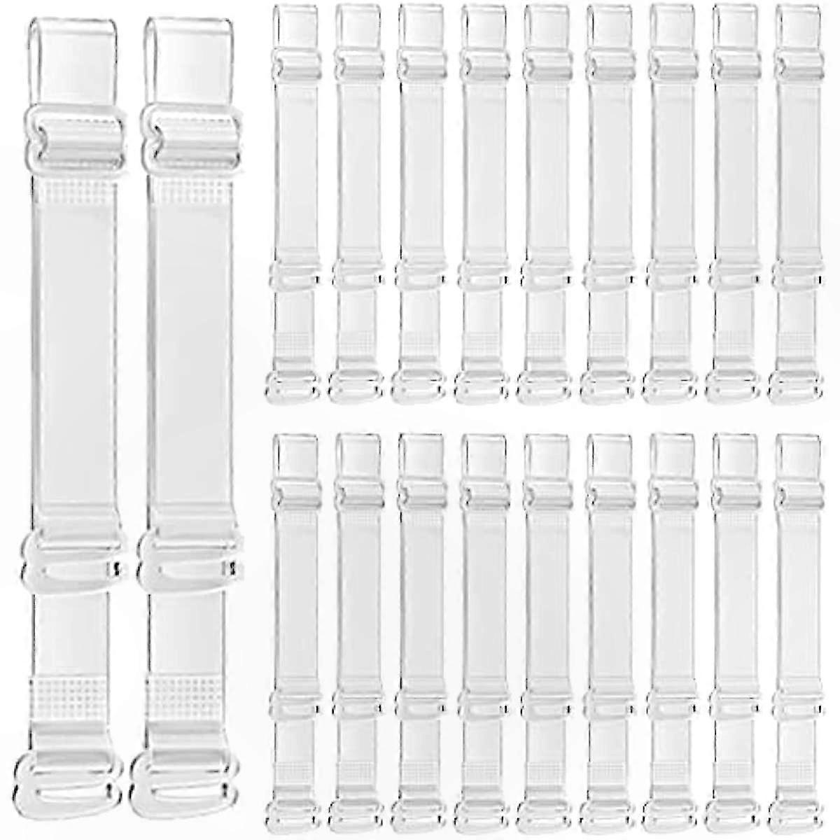 10 Pairs Clear Bra Straps, Transparent Adjustable Shoulder Straps for Strapless Bras, Non-Slip Invisible Bra Strap Replacements