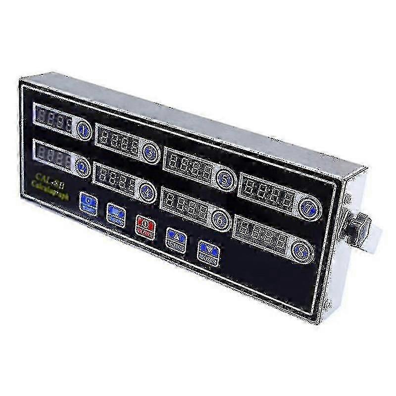 Commercial 8 Channels Digital Kitchen Timer, Stainless Steel Calculagraph Timer With Alarm , Clock(,)