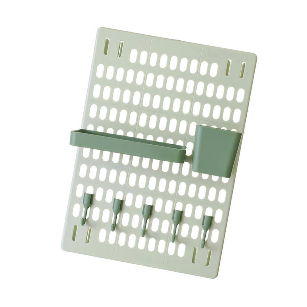 Wall Mounted Shelves 8Piece Perforated Board Kitchen Rack With Hook Rack Easy Install