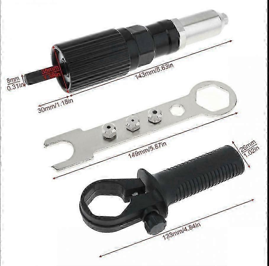 Electric Rivet Joint Conversion Head Rivet Gun Core-pulling Hand Drill Adapter Electric Rivet Gun Riveting Tool