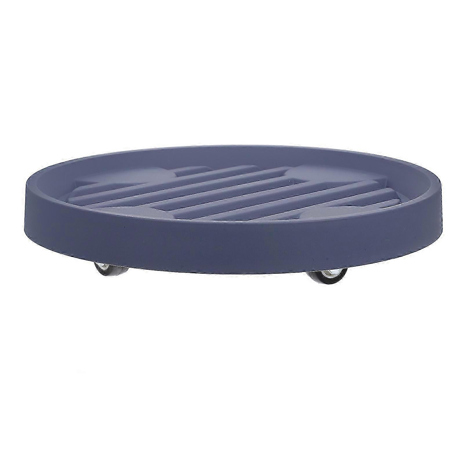 Round plant tray with plastic floor friendly dolly base for pots