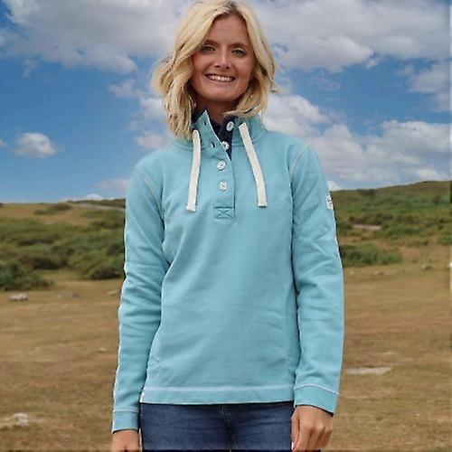 Lazy Jacks Womens/Ladies Pique Button Neck Sweatshirt