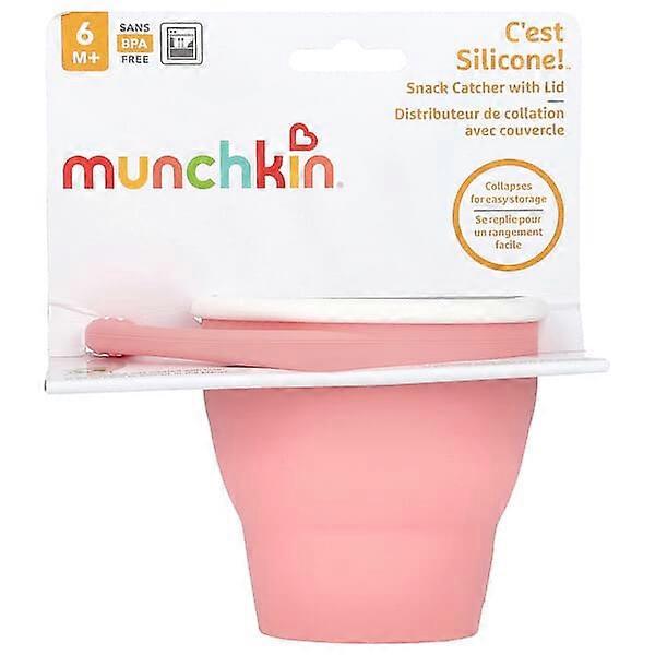 Munchkin, C'est Silicone!Ã¢ÂÂ¢, Snack Catcher With Lid, 6 Months+, Coral, 1 Count