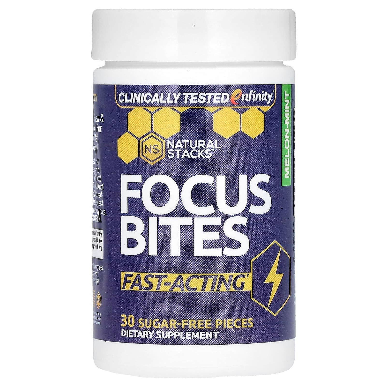 Focus Bites, Melon-Mint, 30 Sugar-Free Pieces
