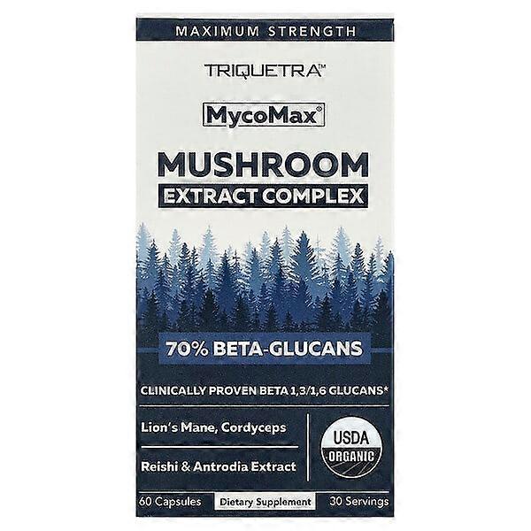 Triquetra Health, MycoMaxÃÂÃÂÃÂÃÂ®, Mushroom Extract Complex, Maximum Strength, 60 Capsules