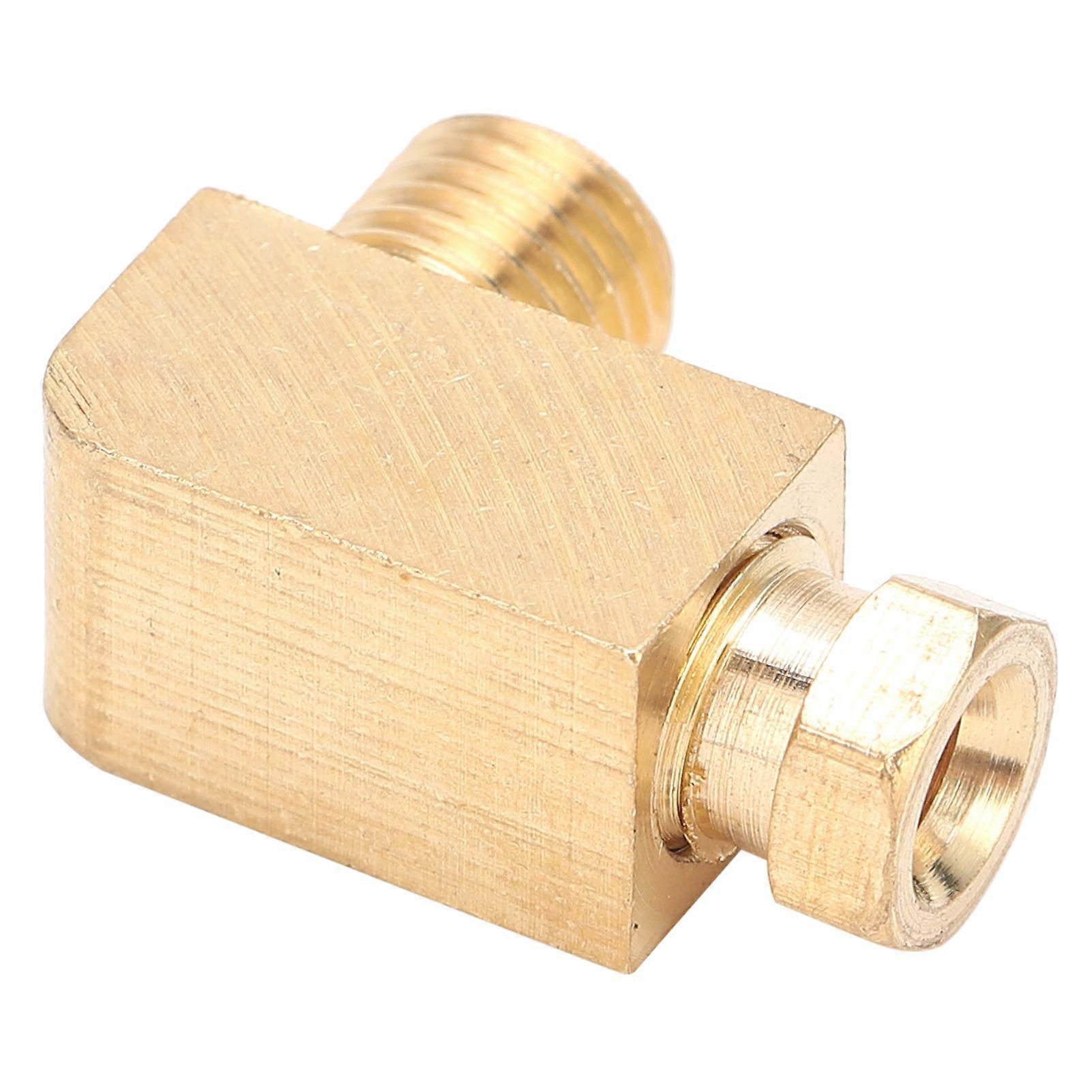 Brass 90 Degree Elbow Compression Tube Pipe Fitting Connector Adapter for Oil Lubrication SystemPL408 4mm / 0.16in M8 x 1 