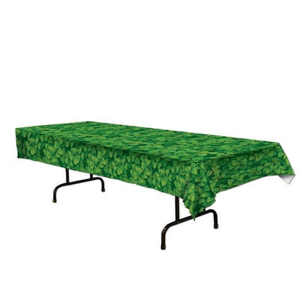 2 plastic table covers full coverage Shamrocks table cloths 54 x 108