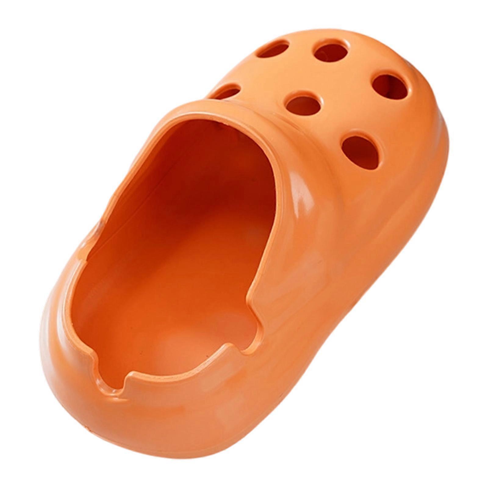 Fun Clog Themed Desktop Ashtray Flame Resistant Decorative Accent Practical Ashes Collector For Indoor and Outdoor Use  Orange