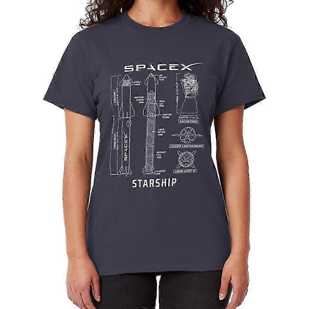 Camiseta Spacex Starship Blueprint