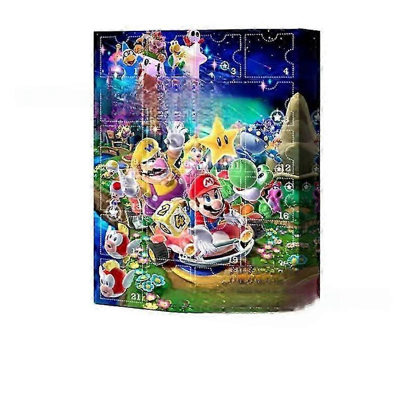 2025 Super Mario Bros Mario Χριστουγεννιάτικο Ημερολόγιο Advent Κουτί 24 τεμαχίων Κουτί ημερολογίου αντίστροφης μέτρησης