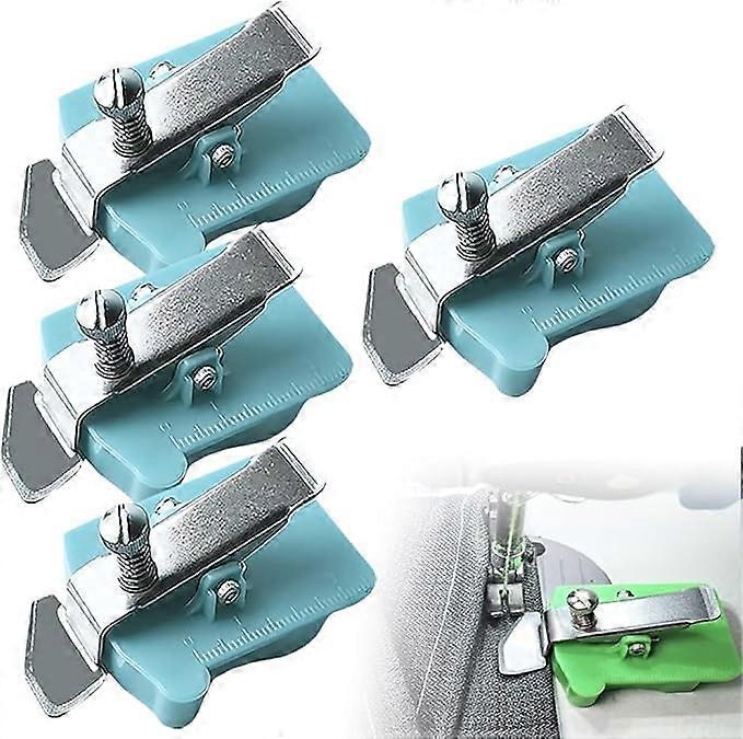 Magnetic Seam Guide for Sewing Machine, 4pcs Blue Hemming Guide with Clip, Compatible with Multi-Function Sewing Machines