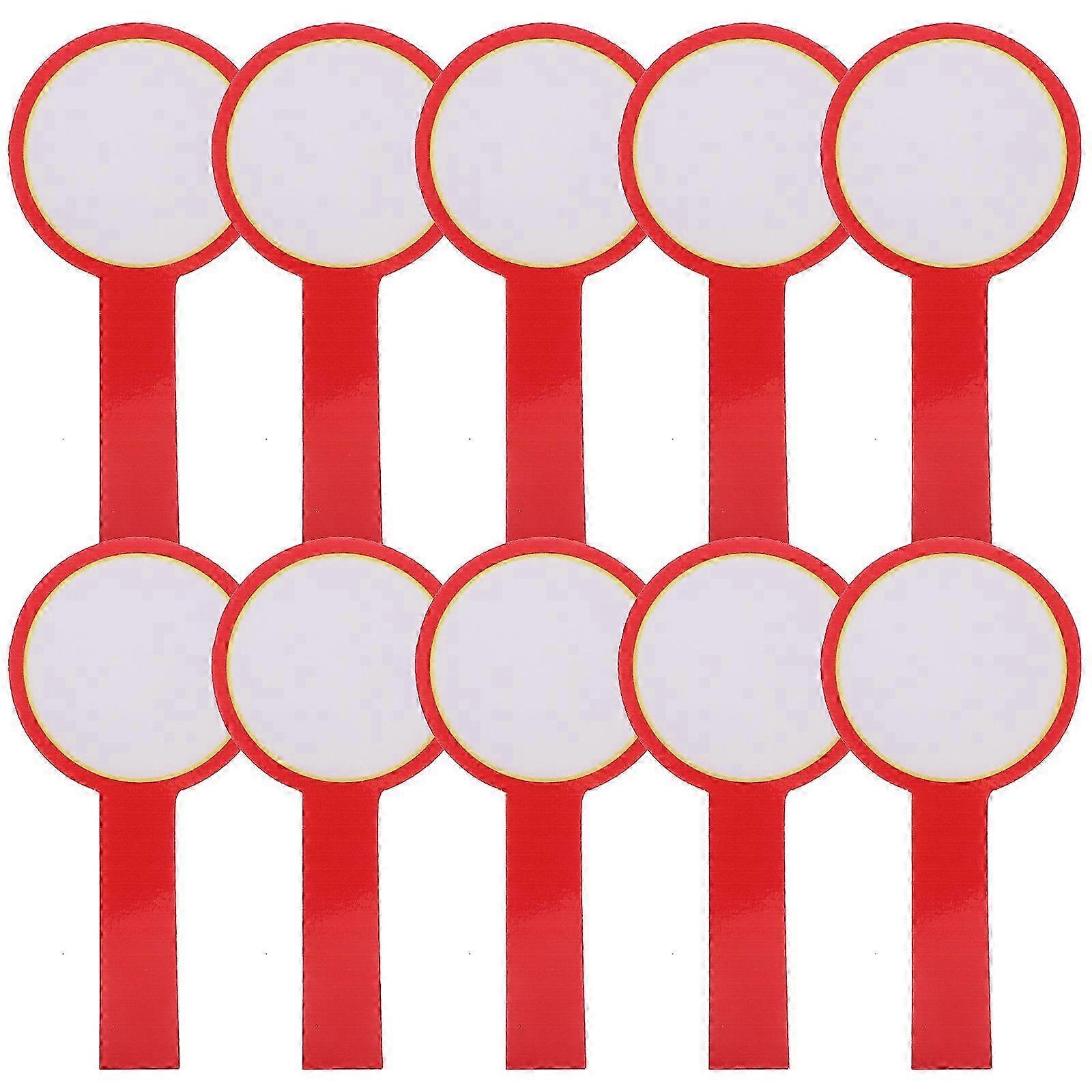 10pcs Blank Scoreboard Handheld Scoreboard Dry Erase Answer Paddle Writable Paddle