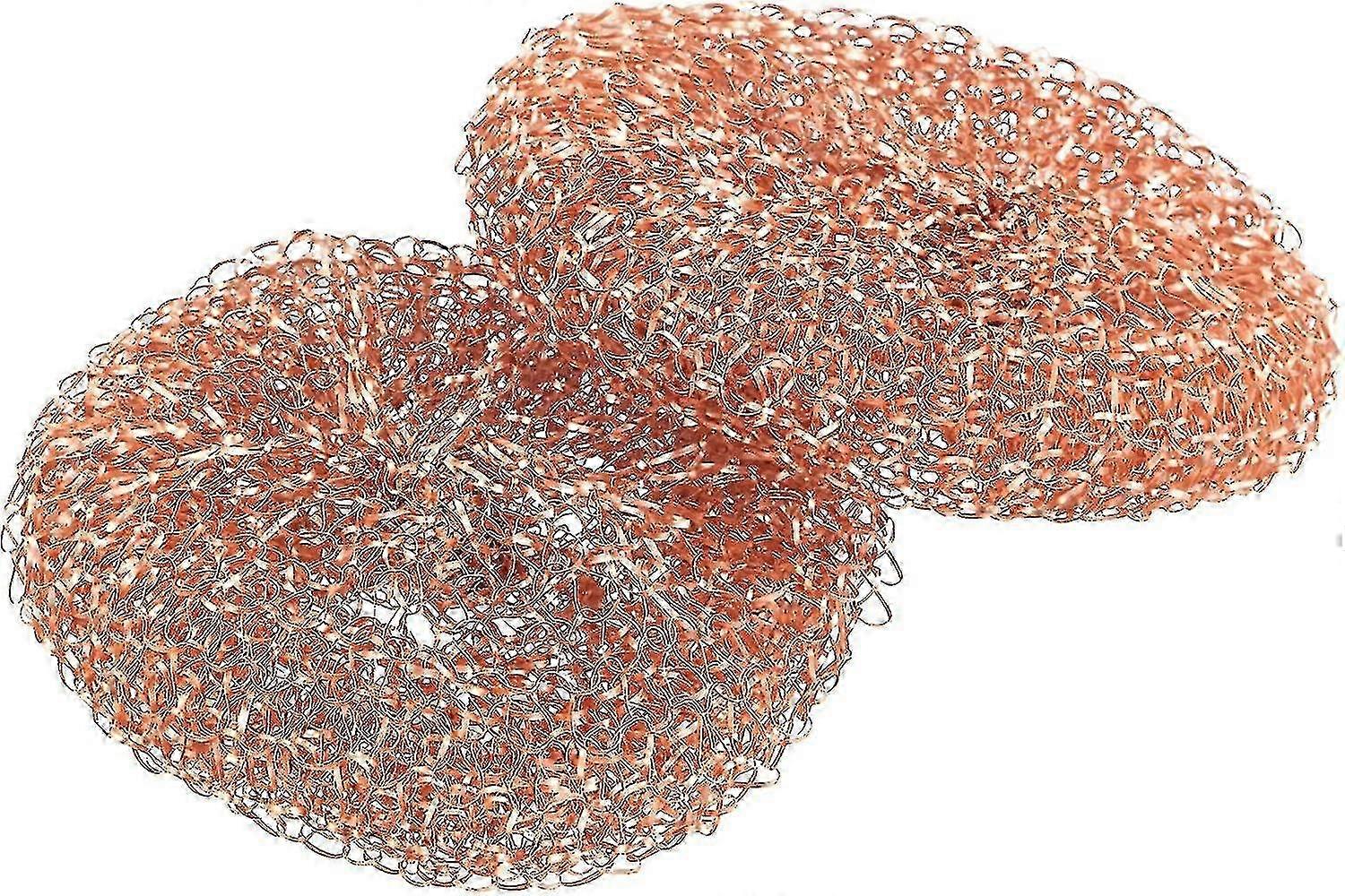 Copper Scrubber Sponge Set - 2 Pack compatible with Stubborn Stains in Kitchen