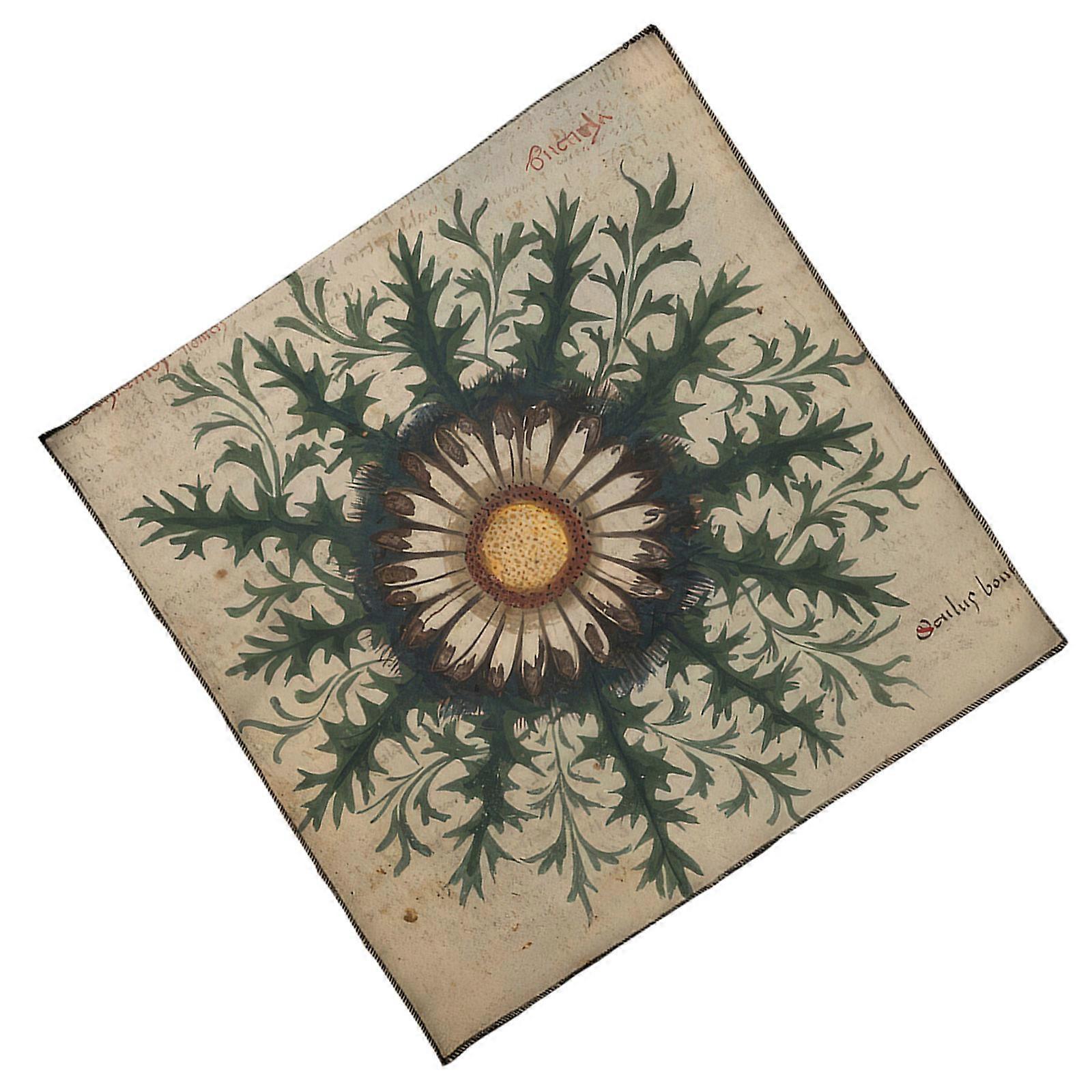 Nappe de tarot, nappe d'autel, motif floral, nappe d'astrologie, nappe pour cartes divinatoires, tapisserie murale, 60 x 60 cm