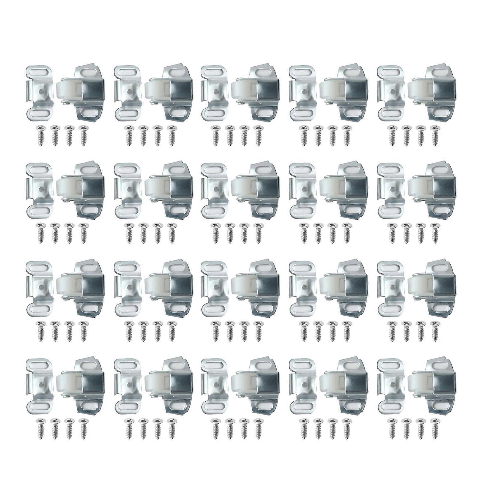 20Pcs Corrosion Resistant Mailbox Latches Hardware with Installation Screws Mailbox Replacement Roller Catches Latches Multicolor