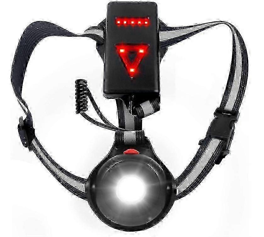 Running Light, 70 Adjustable Beam Angle, Updated Usb Rechargeable Led Chest Light, Safe Wearable Waterproof Led Night Light With 3 Modes For Runn