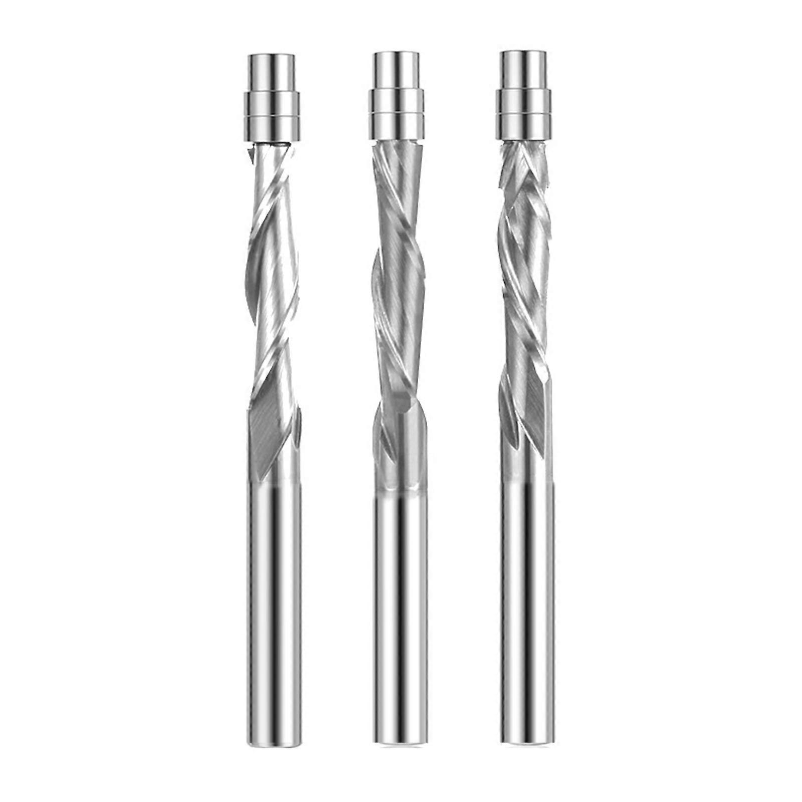 Professional Woodworking Router Bit 1/4 Shank Flush Cutter Alloy Trimmers Bit For Plastic And Wood Edges Finishing Multicolor