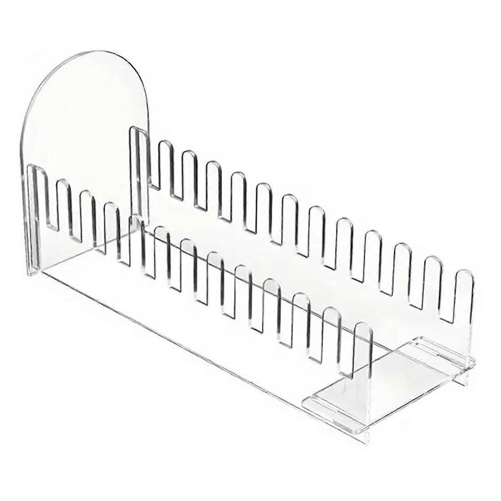 12 Compartment Acrylic Card Holder Display Stand Transparent Durable Construction For Office Retail Use Multicolor