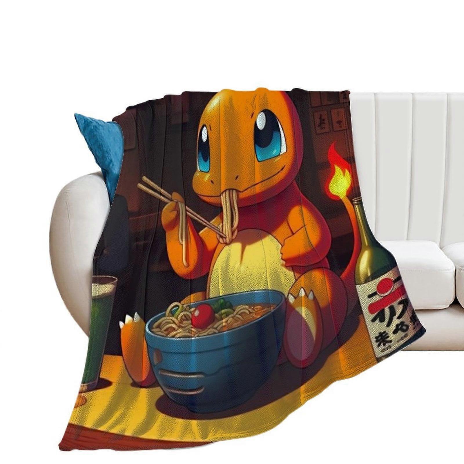 Ultra Soft Charmander Anti-pilling Flannel Plush Micro Fleece Throws Blanket Bed Blankets For Sofa Couch