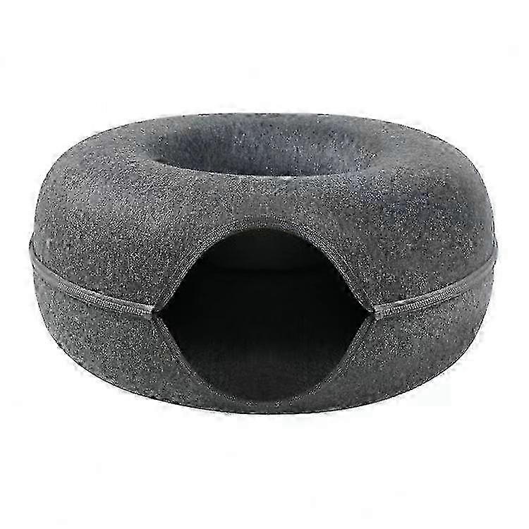 Cat Tunnel Bed Cave Toy Interactive Plush Condo Kennel Nest Cat Bed Donut Tube