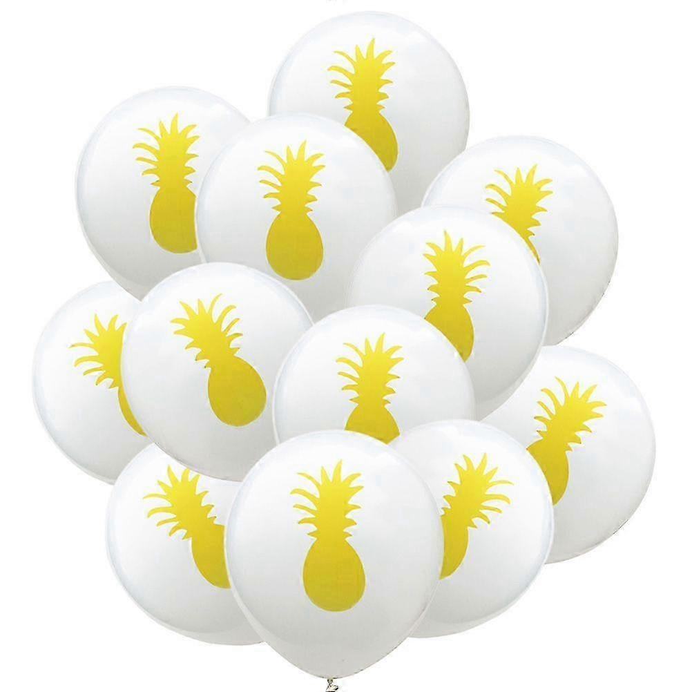 Latex party balloons for summer events - 12pcs pineapple design