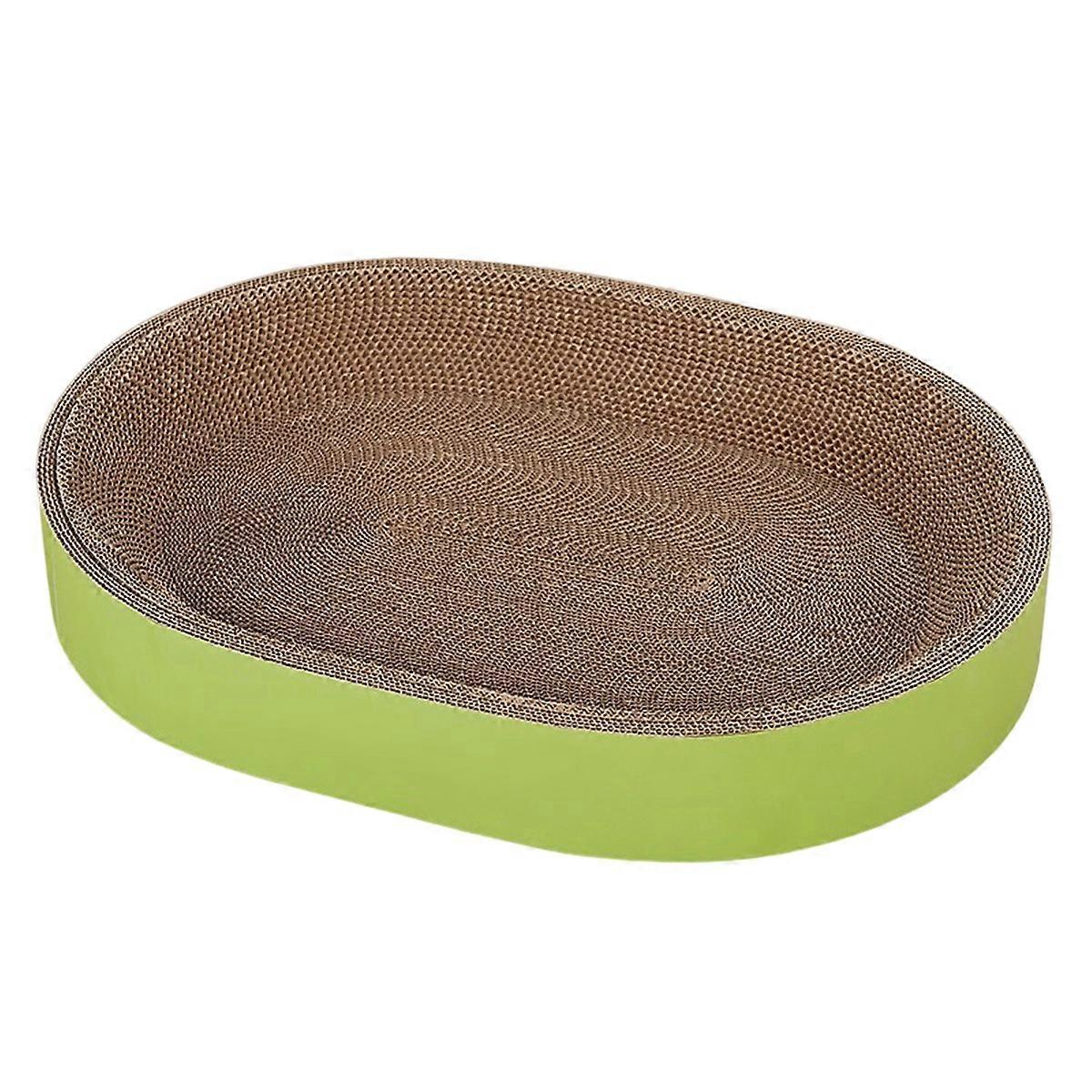 Durable, Shedding-Free Oval Cat Scratching Board with Integrated Cat Bed, Summer Cat Nest, and Scratching Pan Cats.