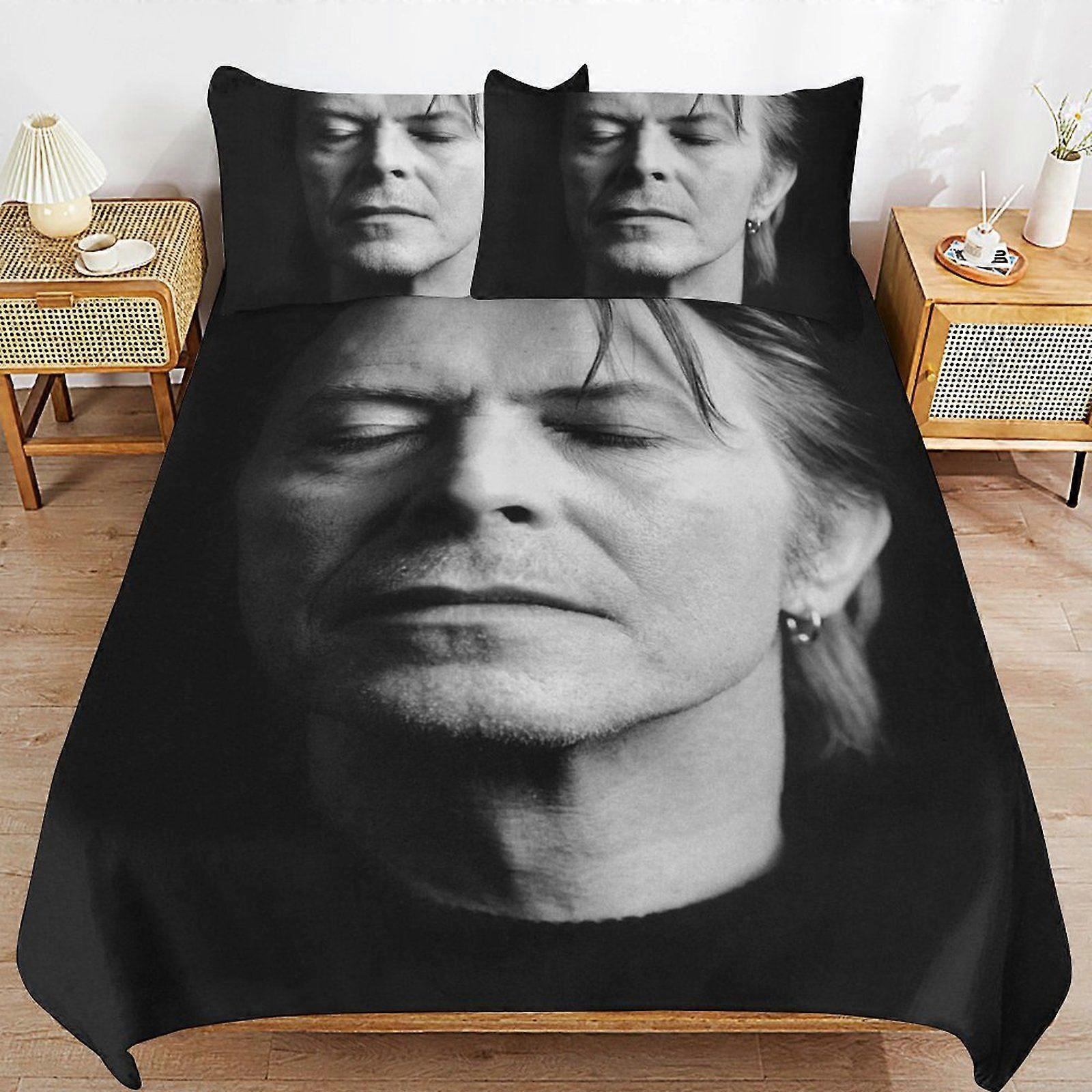 w629 David Bowie Long Thread Comfort Soft Zipper Closure Functional Fit Bedding Duvet Cover Sets for Restful Sleep n629