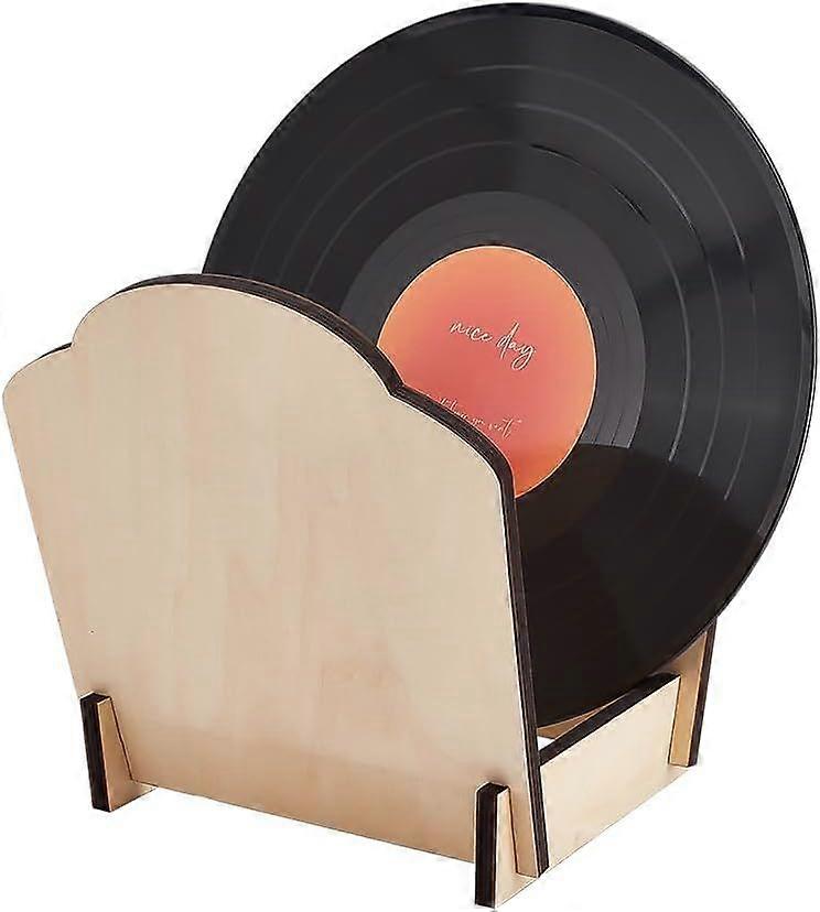 Vinyl Record Storage Display 8.86x7.24x9.06 inch Removable Modern Album Display with Non-Slip Deep Groove Design for Desktop Dresser Book Shelf Bedroo