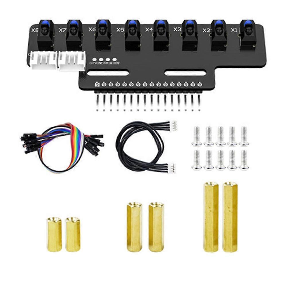 1PCS 8 Channel High Precision Electronic Infrared Line Tracking Sensor Module Support Automatic Calibration C