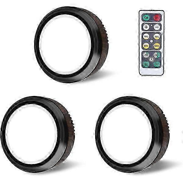 Bench Lighting Battery Powered. LED Puck Lamp with Remote Control Gift