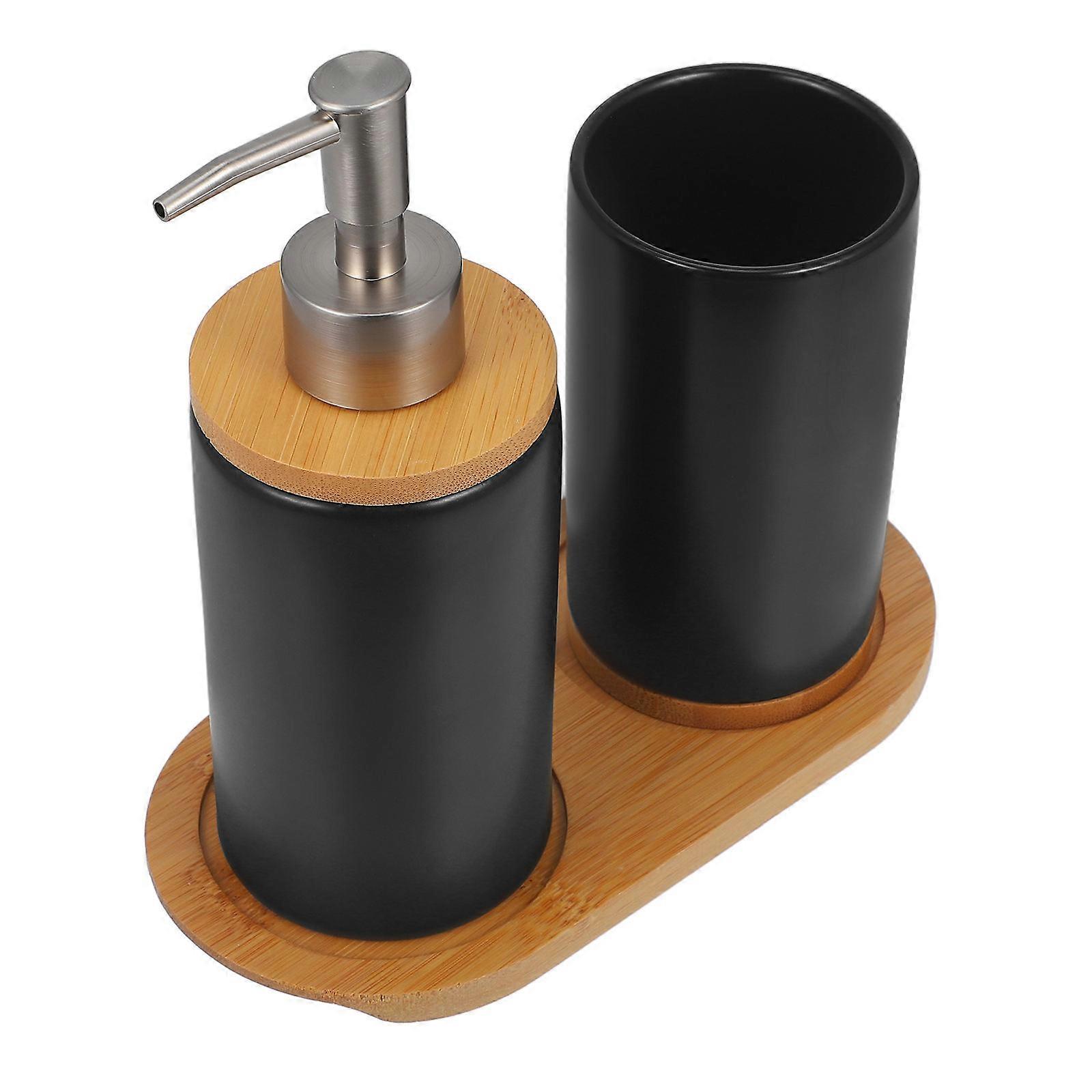 Bathroom Accessories Set with Toothbrush Holder Ceramic for Storage 1Set