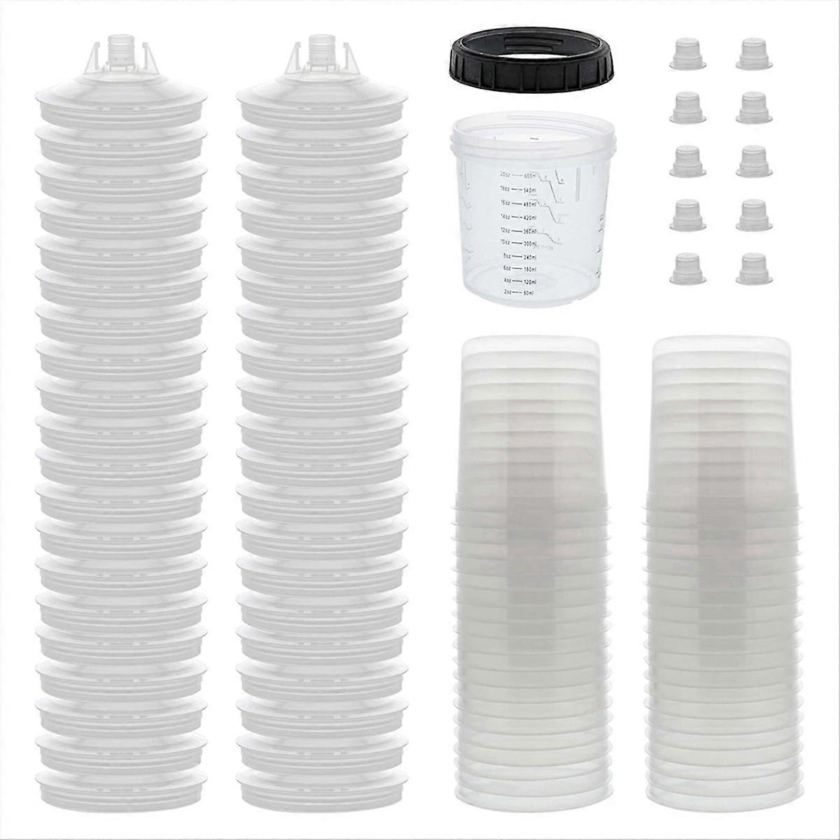 Disposable Bottle Spear Cup 650ML 40Pcs Set Paint Sprayer