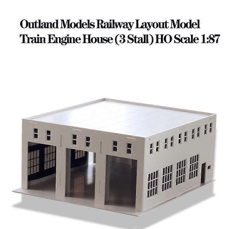 Outland Models Railway Layout Model Train Engine House (3 Stall) HO Scale 1:87