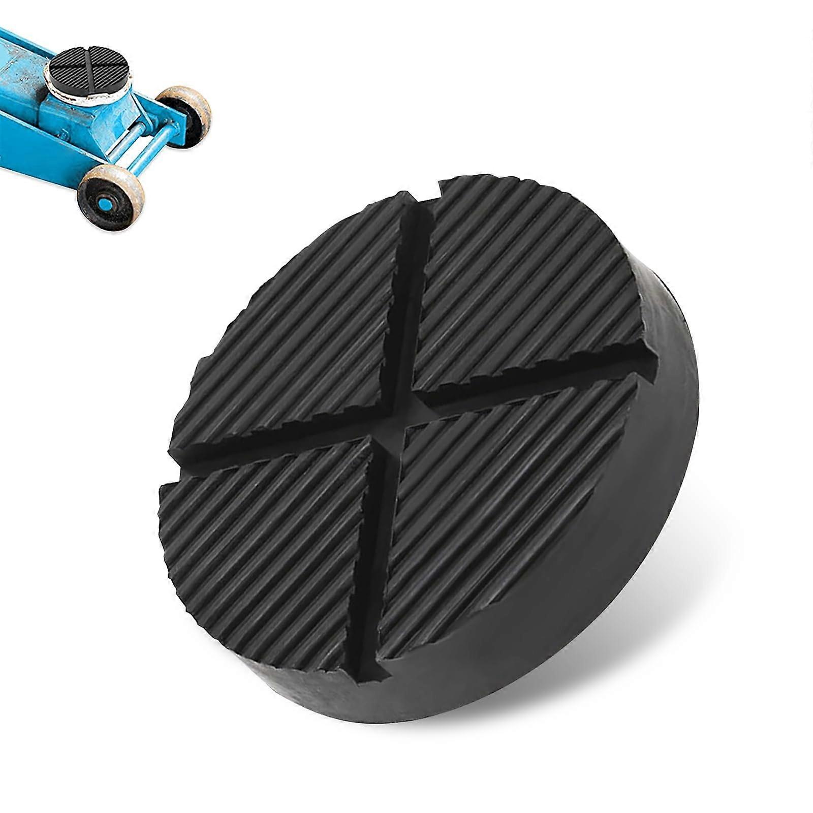 Floor Jack Rubber Pad for Car Frame Rail Protection, AntiSlip Durable Adapter for Vehicle Maintenance (Black)