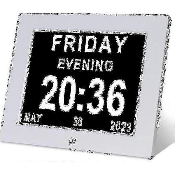 Dementia Clock Alzheimer's Clock Large Digital Calendar Clock For Seniors, Clock With Day And Date