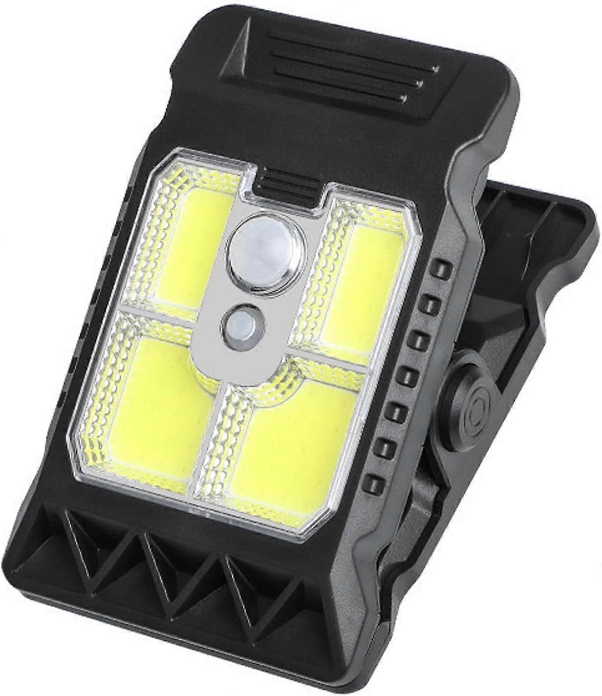 Outdoor Solar Clip Light With Motion Sensor, Waterproof ClipOn Solar Light, 3Mode Security Light, Portable COB LED