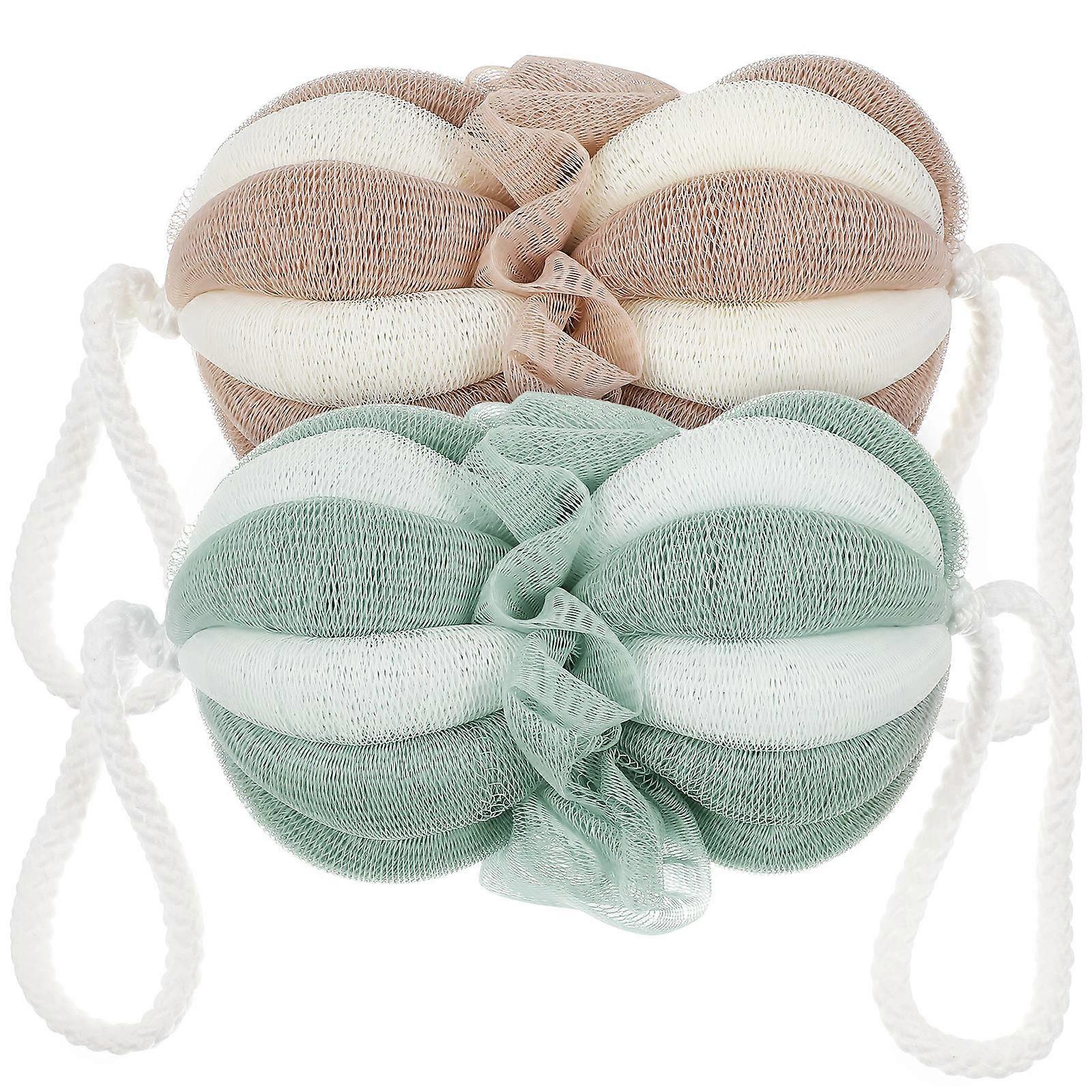 Loofah Sponge Bath Loofahs for Bathing Use 2Pcs Soft Exfoliating Shower Balls