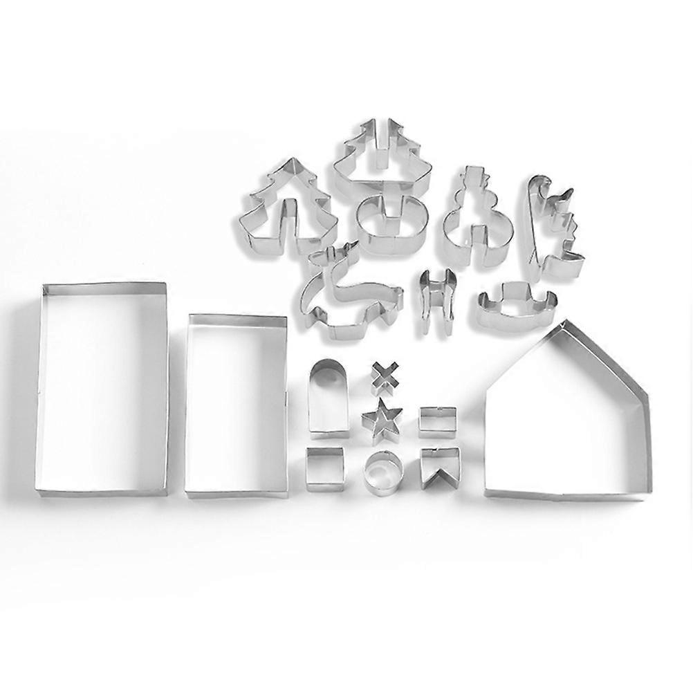 Stainless Steel Cookie Cutter Bakeware for Christmas Decorating 36Pcs