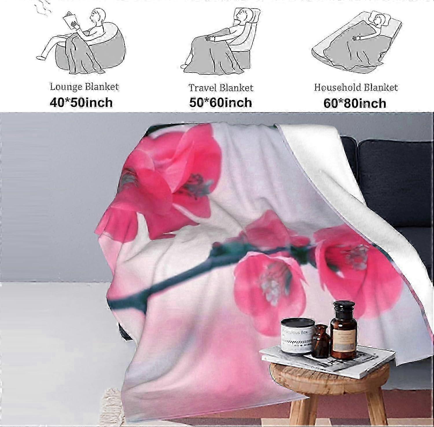 2025 Mushroom&Daisy Blanket Soft Cozy Flannel Throw Blanket - Plush, Comfy, Lightweight & Warm - Anti-Pilling Fuzzy Blanket for Couch, Offic
