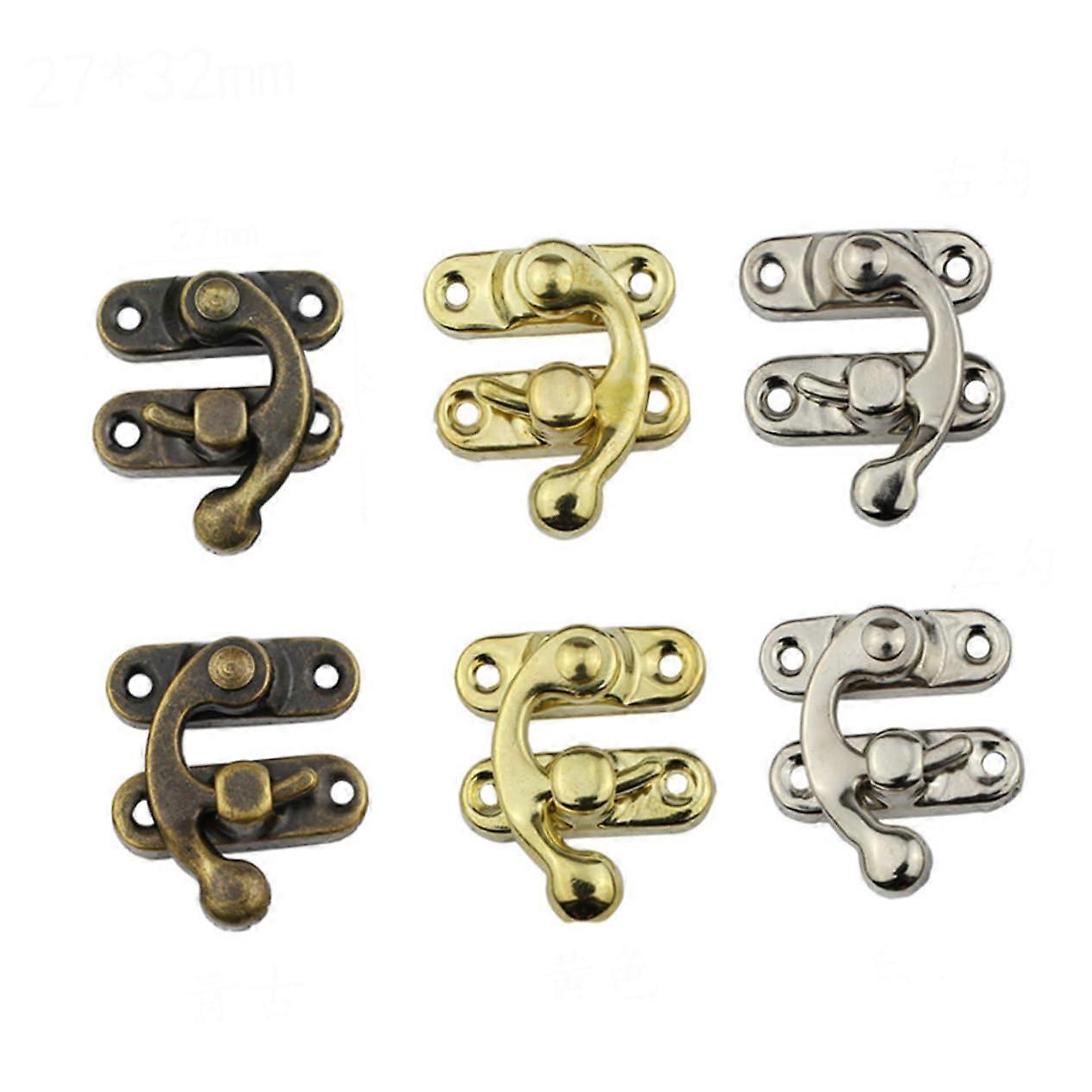 30pcs Heavy Duty Chest Lock and Trunk Latch Hasp with Right Hook, Rustproof for Wooden or Tool Box