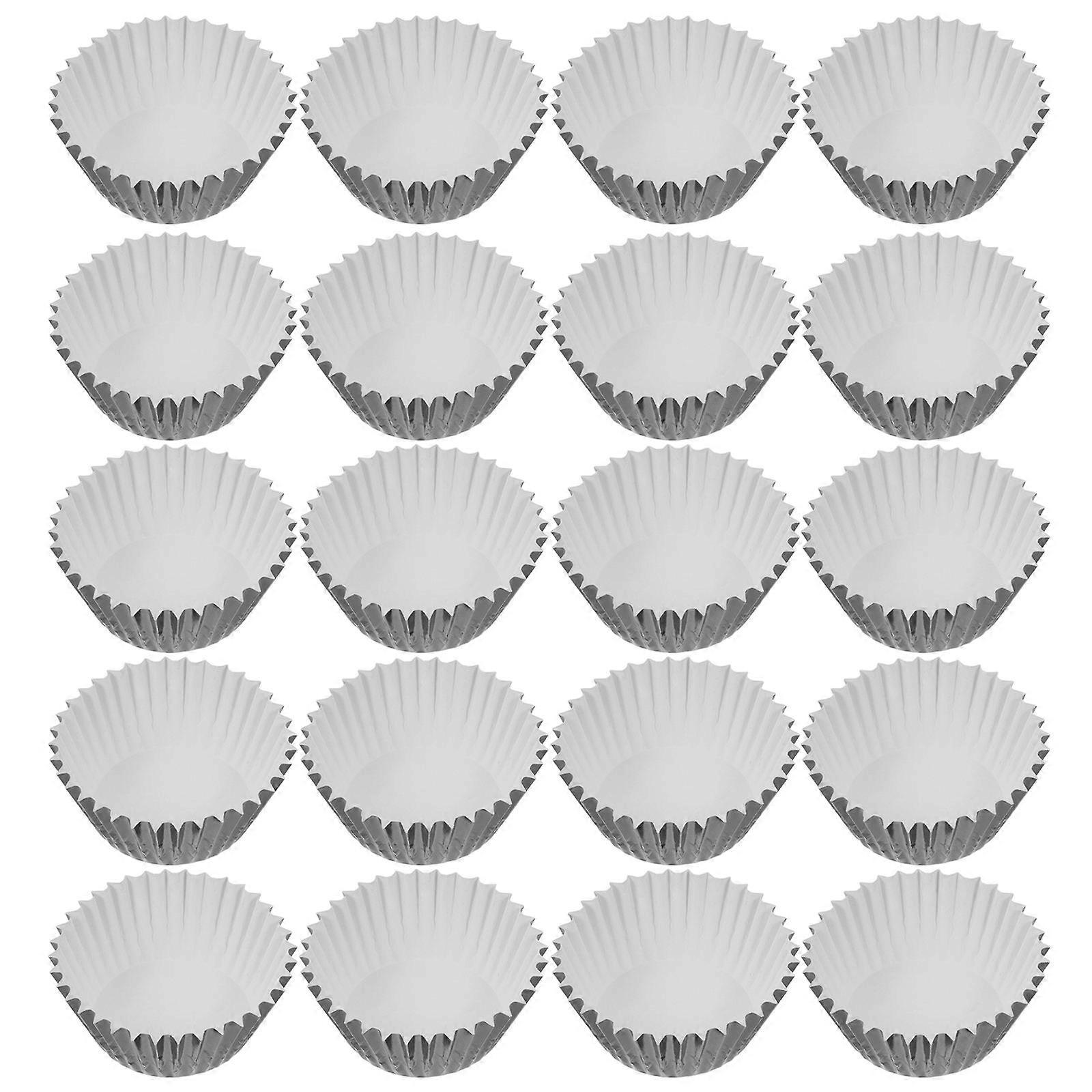 Egg Tart Cake Paper Cup for Oven Baking 100Pcs Black Cupcake Liners