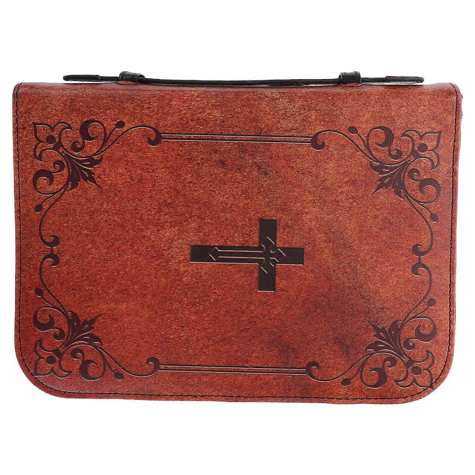 Book Sleeve Protector for Bible Study Vintage Cross Carry Case