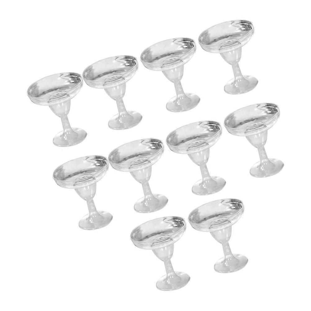 Goblet Pudding Cup for Dessert Use 10Pcs Transparent Cups