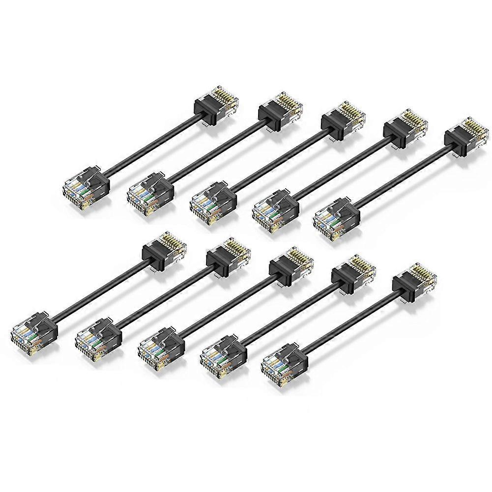 10Pack Cat6/Cat6a Slim RJ45 UTP Network Cord 10Gbps Cat 6 Patch Cable for Patch Panel to Switch Flexiable