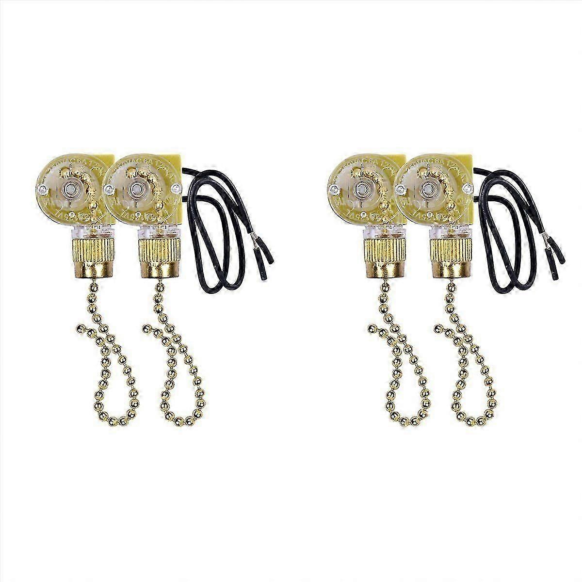 Ceiling Fan Light Switch ZE-109 Light Switch 2Pcs Gold